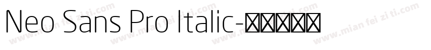 Neo Sans Pro Italic字体转换